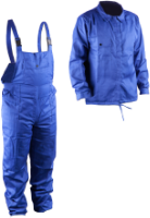 Conjunto Jaqueta e Calças com Peitilho Azul