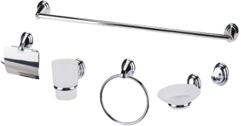 Conjunto de Acessórios de Banho 6 Peças 1082