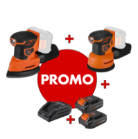 Kit de Lixamento Orbital e de Cantos com Baterias e Carregador