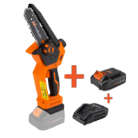 Kit mini motosserra a bateria sem escovas com 2 baterias e carregador MAX 20V ONE EvoTools®