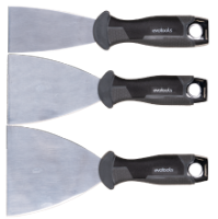 Conjunto de 3 Espátulas em Aço Inoxidável com Batente EvoTools +Plus®