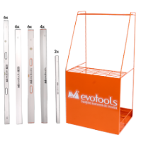 Pacote Promocional Réguas de Pedreiro EvoTools® + Expositor I