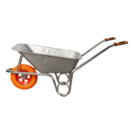 Carrinho de Mão Galvanizado com Roda de Poliuretano e Jante Metálica EvoTools +Plus®