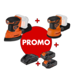 Kit de Lixamento Orbital e de Cantos com Baterias e Carregador