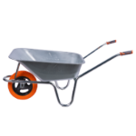 Carrinho de Mão Zincado com Roda PU e Aro Metálico Tipo P EvoTools +Plus®