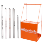 Pacote Promocional Réguas de Pedreiro EvoTools® + Expositor I