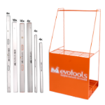 Pacote promocional de réguas de pedreiro com expositor II EvoTools®