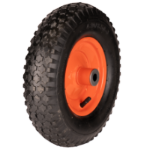 Roda para Carrinho de Mão Pneumática P com Jante Metálica, Rolamento, Perfil Redondo